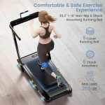 Goplus 2 in 1 Under Desk Treadmill, 2.5HP Superfit Folding Treadmill with Touch Panel Control, Treadmills for Home Office - Image 3