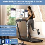 Goplus 2 in 1 Under Desk Treadmill, 2.5HP Superfit Folding Treadmill with Touch Panel Control, Treadmills for Home Office - Image 5