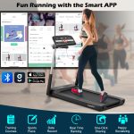 Goplus 2.25HP Folding Treadmill, Compact Superfit Treadmill with LED Display and APP Control - Image 4