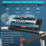 Goplus 2.25HP Folding Treadmill, Compact Superfit Treadmill with LED Display and APP Control - Image 2