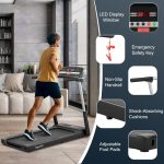 Goplus 2.25HP Folding Treadmill, Compact Superfit Treadmill with LED Display and APP Control - Image 7