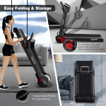 Goplus 2.25HP Folding Treadmill, Electric Superfit Treadmill W/LED Display - Image 9