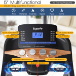 Goplus 3.75HP Folding Treadmill with Incline, Electric Superfit Treadmill w/App Control, 12 Preset & 3 Custom Programs - Image 8