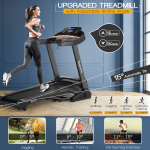 Goplus 3.75HP Folding Treadmill with Incline, Electric Superfit Treadmill w/App Control, 12 Preset & 3 Custom Programs - Image 2