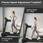 Goplus 3HP Electric Folding Treadmill, with APP Control, Bluetooth Speaker and HD Touch Screen - Image 4
