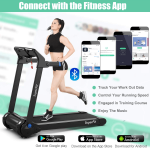 Goplus 3HP Electric Folding Treadmill, with APP Control, Bluetooth Speaker and HD Touch Screen - Image 7