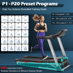 Goplus 4.75HP Folding Treadmill for Home Gym, Commercial Heavy Duty Superfit Treadmill with 15% Auto Incline - Image 3