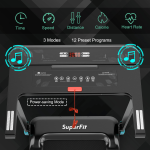 Goplus Folding Treadmill, Compact Superfit Treadmill with APP Control, Blue Tooth Speaker - Image 2