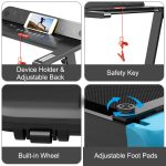 Goplus Folding Treadmill, Compact Superfit Treadmill with APP Control, Blue Tooth Speaker - Image 3