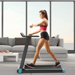 Goplus Folding Treadmill, Compact Superfit Treadmill with APP Control, Blue Tooth Speaker - Image 12
