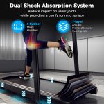 Goplus Walking Treadmill for Senior with Long Handrail, 300 lbs Capacity, Recovery Fitness Exercise Machine for Home with Pulse Sensors - Image 5