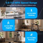 Goplus Walking Treadmill for Senior with Long Handrail, 300 lbs Capacity, Recovery Fitness Exercise Machine for Home with Pulse Sensors - Image 2