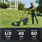 Greenworks 80V 21″ Cordless Self-Propelled Lawn Mowers. - Image 5