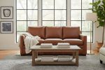 Hadley Contemporary Track Arm Leather Sofa Collection - Image 6