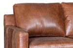 Hadley Contemporary Track Arm Leather Sofa Collection - Image 7