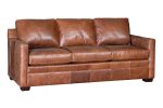 Hadley Contemporary Track Arm Leather Sofa Collection - Image 9
