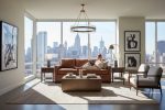 Hadley Contemporary Track Arm Leather Sofa Collection - Image 3