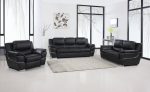 Hamilton Leather Seating Set – Black