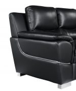 Hamilton Leather Sofa – Black - Image 2