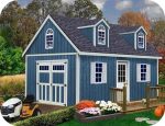 Hampton 12 ft. W x 16 ft. D Wood Storage Shed Kit with Floor (192 Sq. ft.) Installtion Included - Image 3
