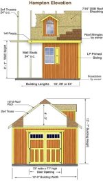 Hampton 12 ft. W x 16 ft. D Wood Storage Shed Kit with Floor (192 Sq. ft.) Installtion Included - Image 7