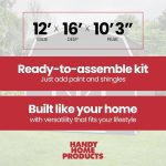 Handy Home Products Hudson 12 ft. x 16 ft. Wood Storage Shed Kit with Floor - Image 5