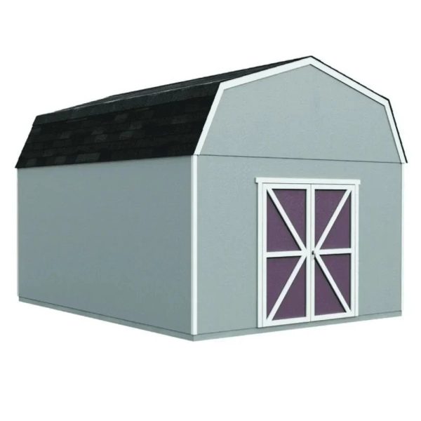 Handy Home Products Hudson 12 ft. x 16 ft. Wood Storage Shed Kit with Floor - Prioka