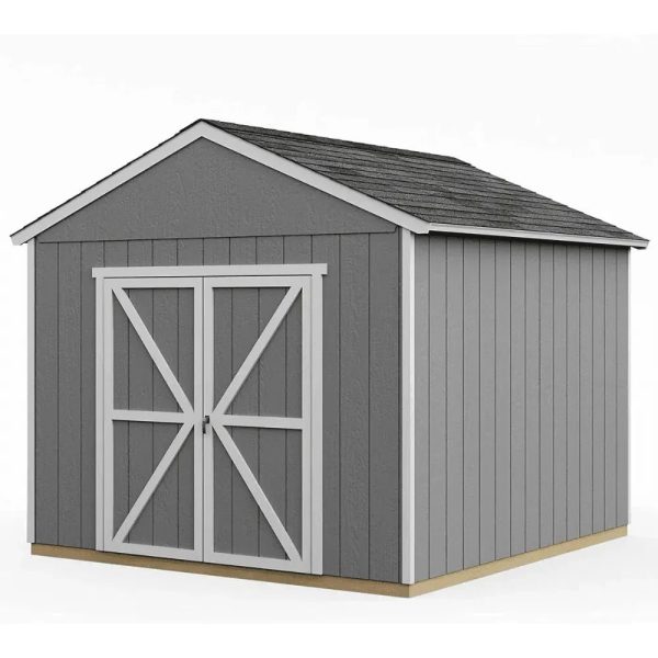 Handy Home Products Rookwood 10 ft. x 10 ft. Wood Storage Shed with Floor – Durable DIY Kit - Prioka