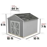 Handy Home Products Rookwood 10 ft. x 10 ft. Wood Storage Shed with Floor – Durable DIY Kit - Image 4