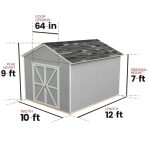 Handy Home Products Rookwood 10 ft. x 12 ft. Wood Storage Shed Kit with Floor – Durable Outdoor Storage - Image 2