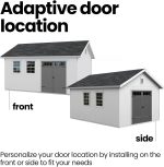 Handy Home Products Scarsdale 12×16 DIY Wooden Storage Shed with Floor Kit - Image 5