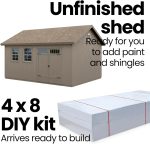 Handy Home Products Scarsdale 12×16 DIY Wooden Storage Shed with Floor Kit - Image 6
