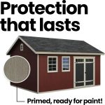 Handy Home Products Scarsdale 12×16 DIY Wooden Storage Shed with Floor Kit - Image 3