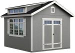 Handy Home Products Windemere 10×12 Do-it-Yourself Wooden Storage Shed with Floor, Beiges - Image 4
