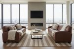 Hayden 81 Inch Contemporary Leather Sofa - Image 8