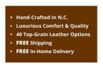 Hayden 81 Inch Contemporary Leather Sofa - Image 6