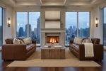 Haywood 84 Inch Modern Small Leather Sofa - Image 3