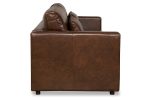 Haywood 84 Inch Modern Small Leather Sofa - Image 7