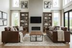 Haywood 84 Inch Modern Small Leather Sofa - Image 4