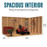 Heartland Coronado 12 x 8 ft Saltbox Wood Outdoor Storage Shed with Windows and Doors - Image 3