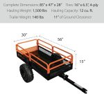 Impact Implements 1500 lb Utility Cargo Trailer with Pivot Dump for ATV, UTV, and Lawn Tractor - Image 8