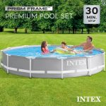 Intex 12 foot x 30 inch Prism Frame Round Above Ground Swimming Pool, (No Pump) - Image 2