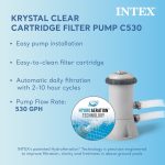Intex 12' x 30" Metal Frame Above Ground Swimming Pool with Filter and Cover - Image 9