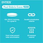Intex 12' x 30" Metal Frame Round Swimming Pool w/ Filter Pump & 13' Pool Cover - Image 3
