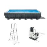 Intex 24′ x 12′ x 52″ Ultra XTR Rectangular Frame Swimming Pool Set + Pumps - Prioka