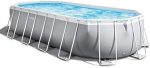 INTEX 26797EH Prism Frame Premium Oval Above Ground Swimming Pool Set: 20ft x 10ft x 48in – Includes 1500 GPH Cartridge Filter Pump – Removable Ladder – Pool Cover – Ground Cloths - Prioka
