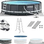 Intex Ultra XTR 14 ft. Round 42 in. Deep Soft Sided Above Ground Swimming Pools - Prioka