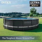 Intex Ultra XTR Frame 14′ x 42″ Round Above Ground Outdoor Swimming Pool Set with Sand Filter Pump, Ladder, Ground Cloth, and Pool Covers - Image 2