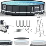 INTEX Ultra XTR Frame Round Above Ground Swimming Pool Set with Pumps - Prioka