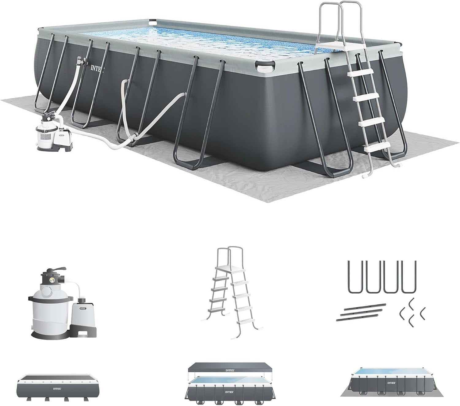intex-ultra-xtr-rectangular-swimming-pool-set-with-pump-9000893 Intex Ultra XTR Rectangular Swimming Pool Set with Pump - Image 1